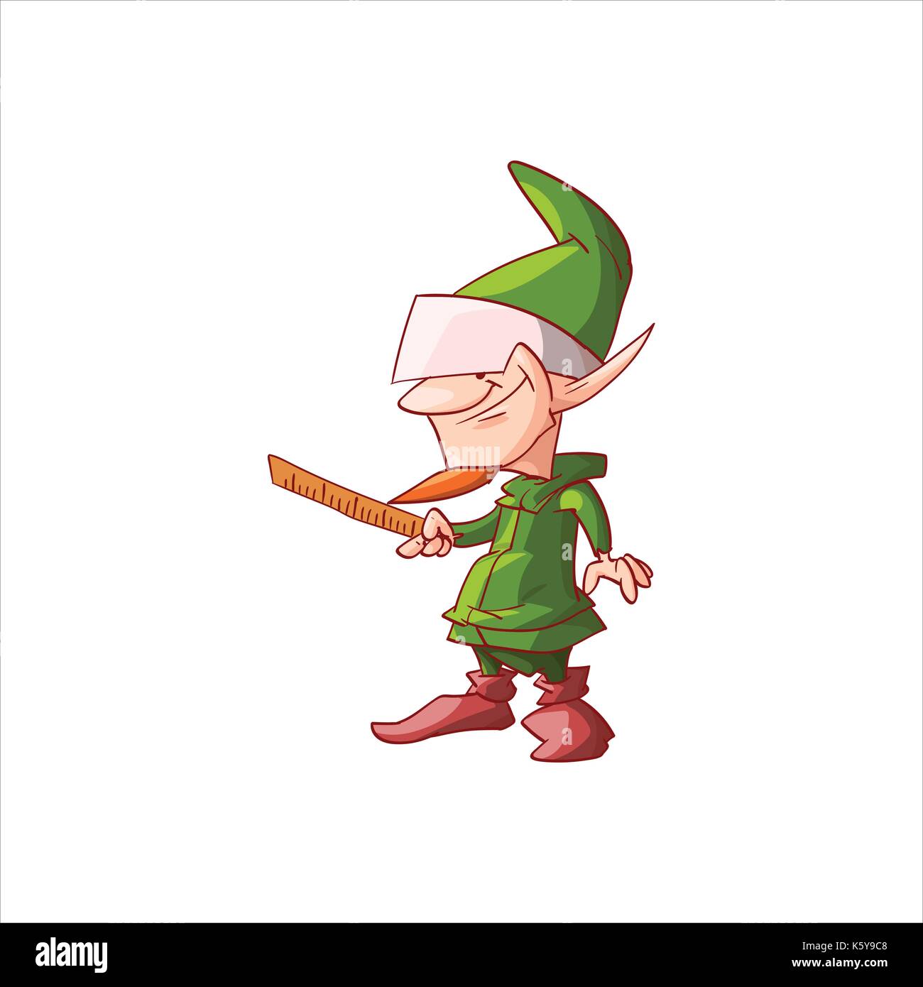 Vector nana, gnome o elf natale Illustrazione Vettoriale