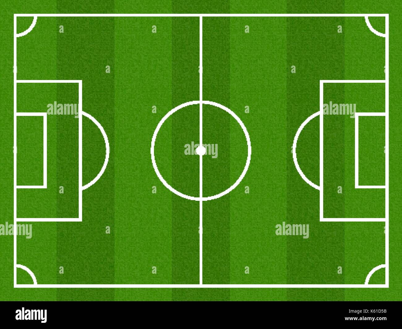 Campo di calcio di texture realistica di un prato verde. sfondo di calcio Illustrazione Vettoriale