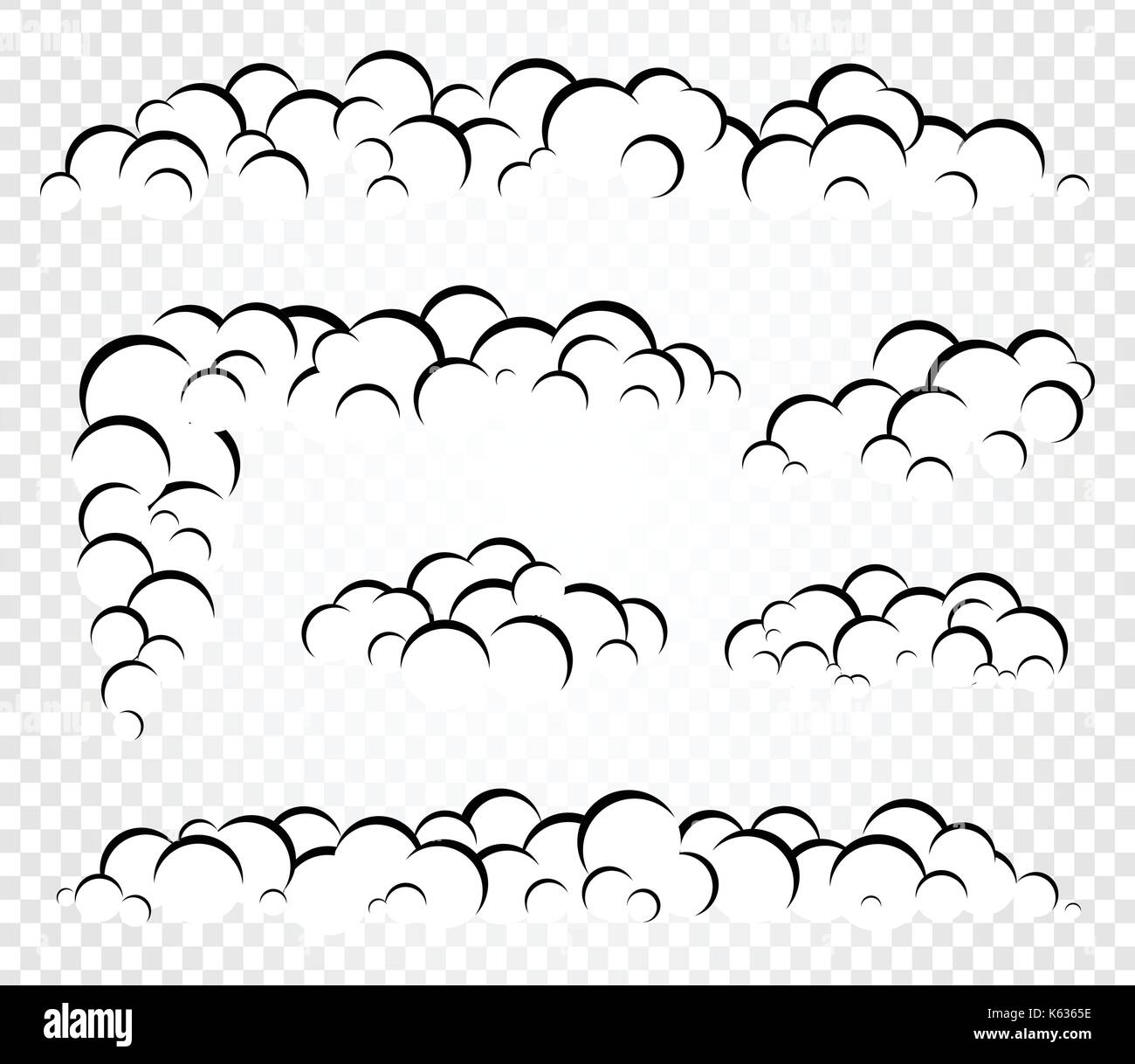 Vettore isolato nuvole di vapore o fumo, modello in schiuma per il design illustrazione. Illustrazione Vettoriale