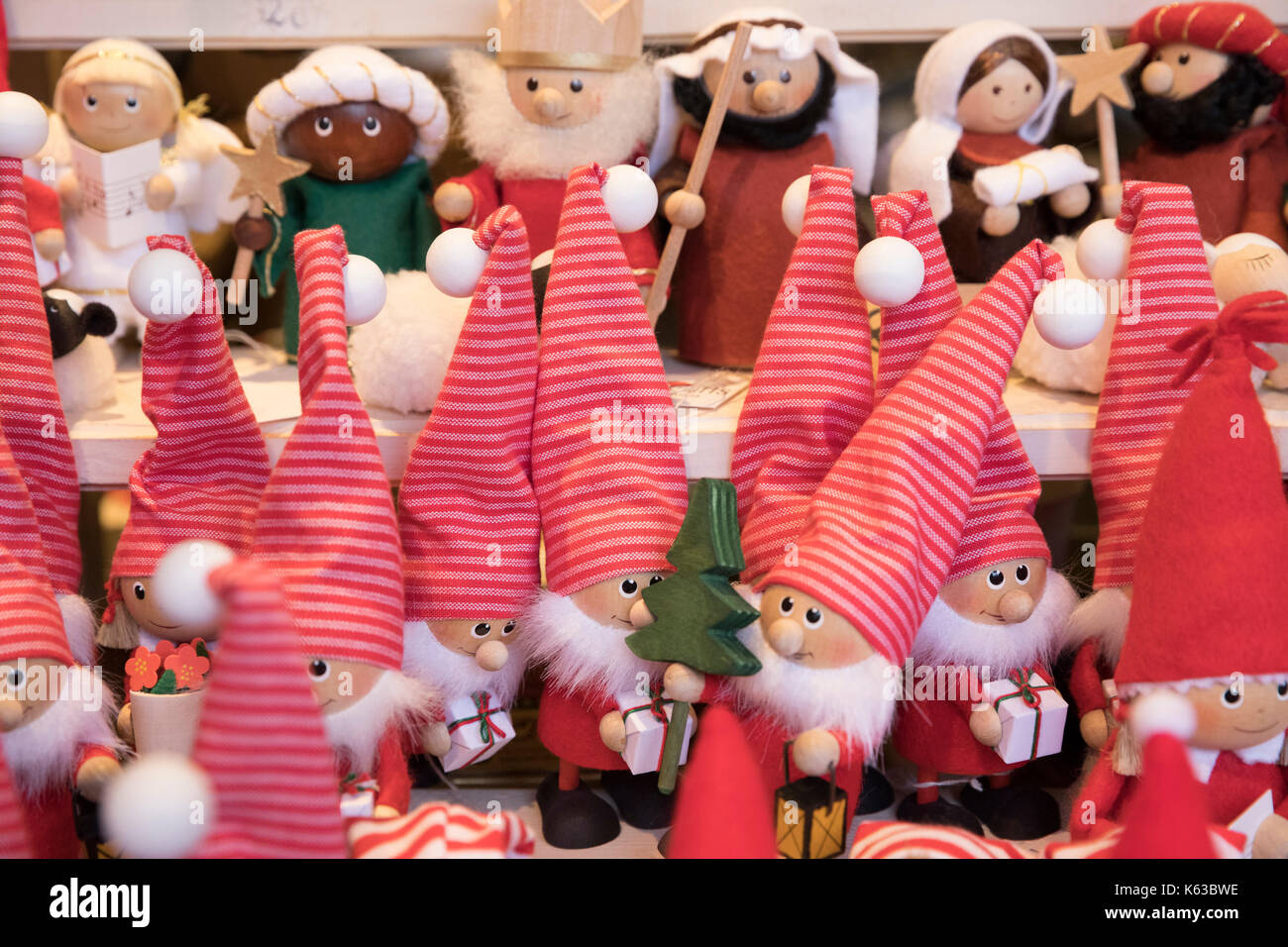 Elf natale decorazioni, Tallinn, Estonia, europa Foto Stock