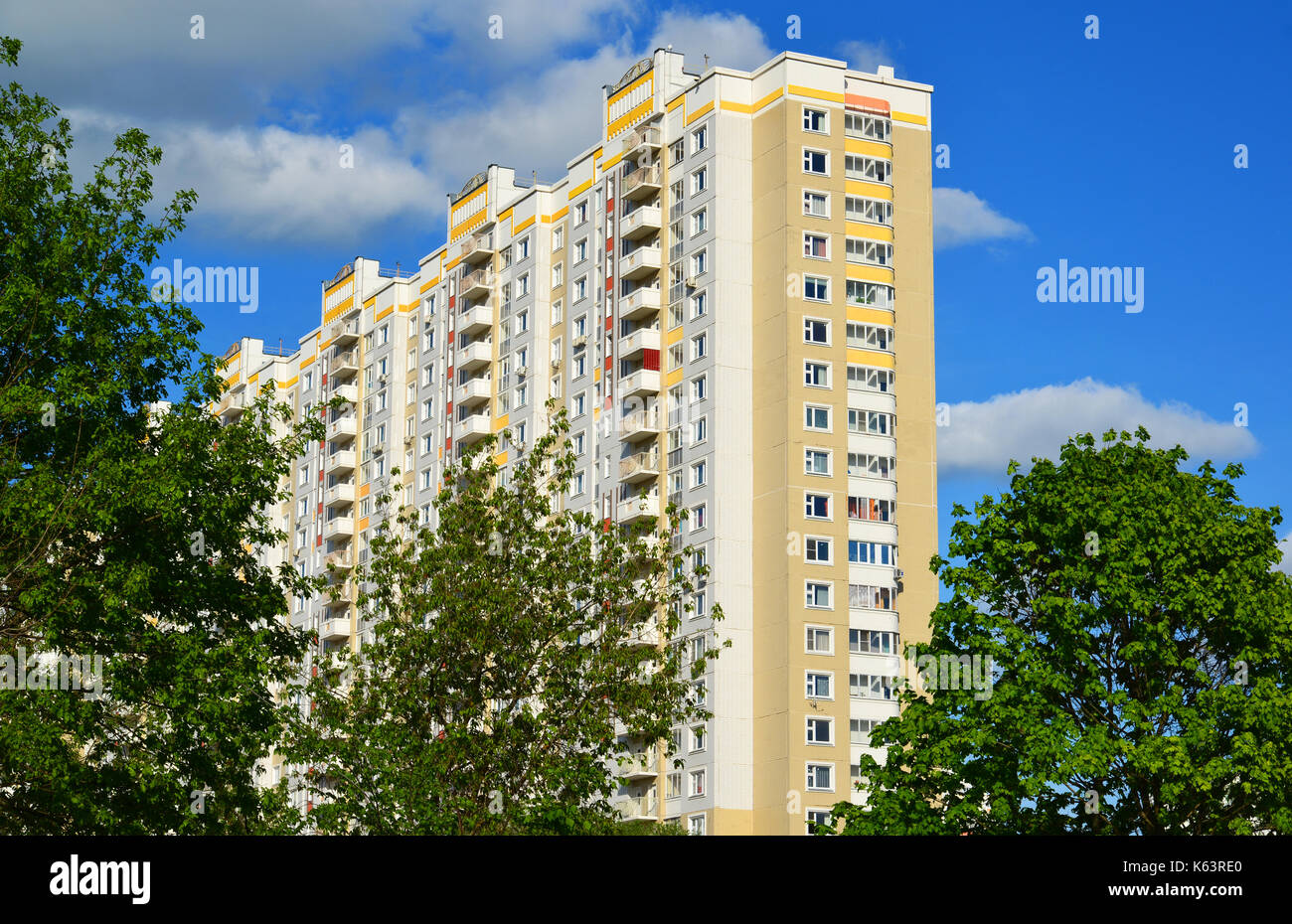 Bellissimo e nuovo edificio residenziale a Mosca, Russia Foto Stock