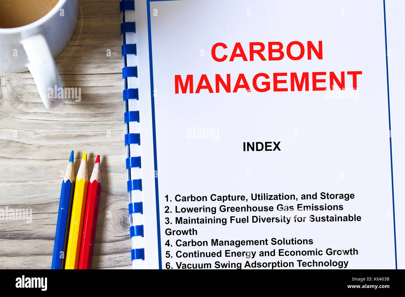 La cattura del carbonio utilizzo e concetto di gestione- molti usi nell'industria petrolifera e del gas. Foto Stock