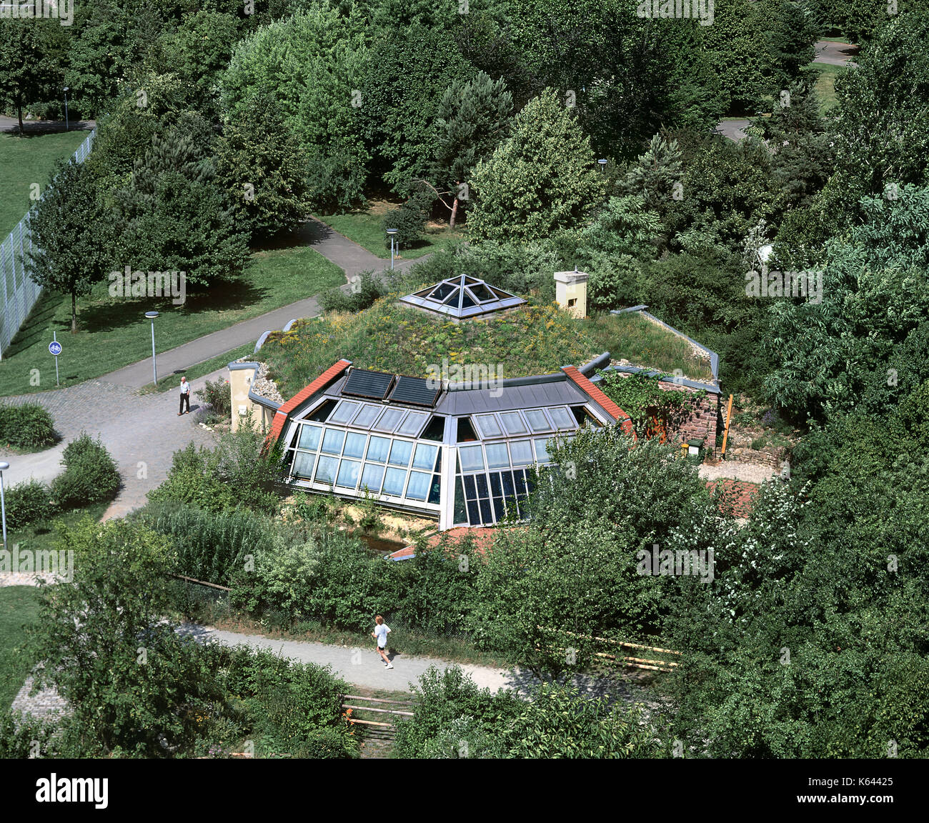 La oko-stazione centro ecologico, seepark di Freiburg im Breisgau, Germania Foto Stock