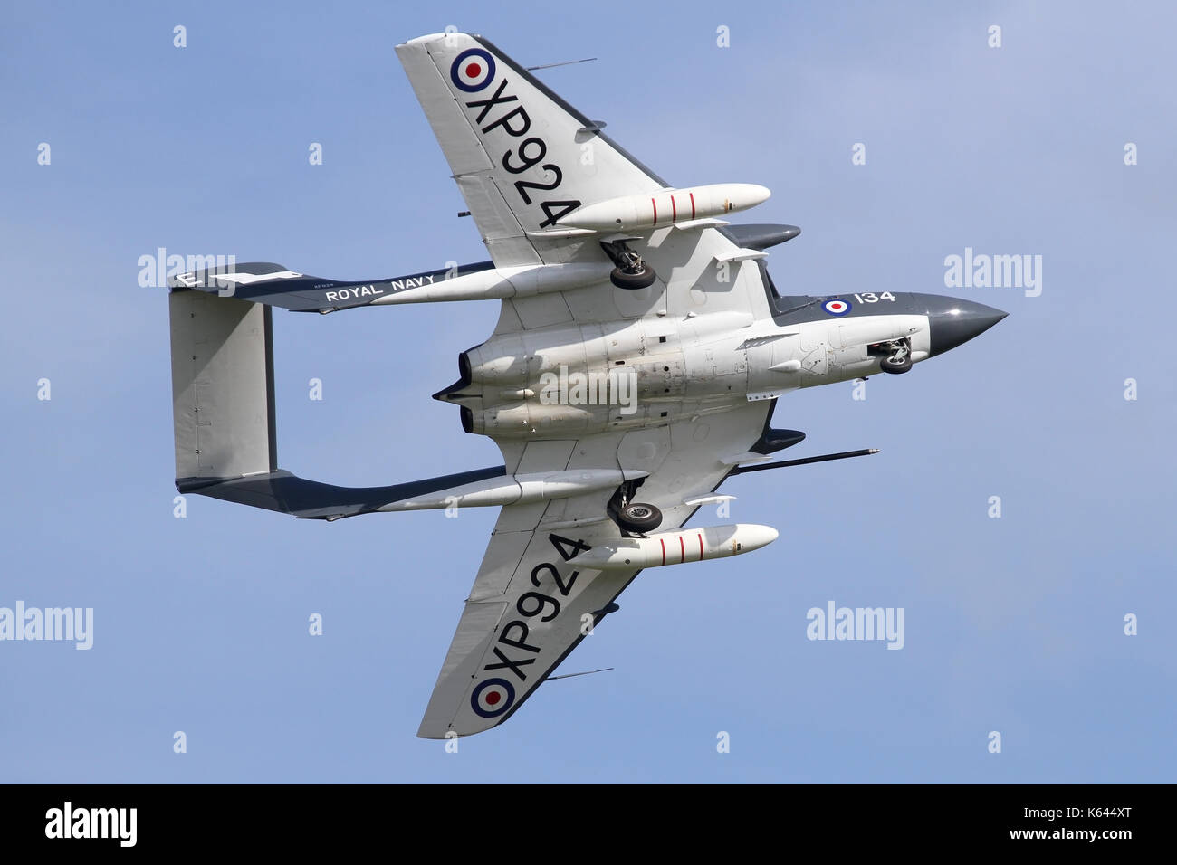 Navy Ali Sea Vixen visualizzazione a Duxford Air show nel maggio 2017. Aeromobili è stato danneggiato al momento dell'atterraggio torna a Yeovilton. Foto Stock