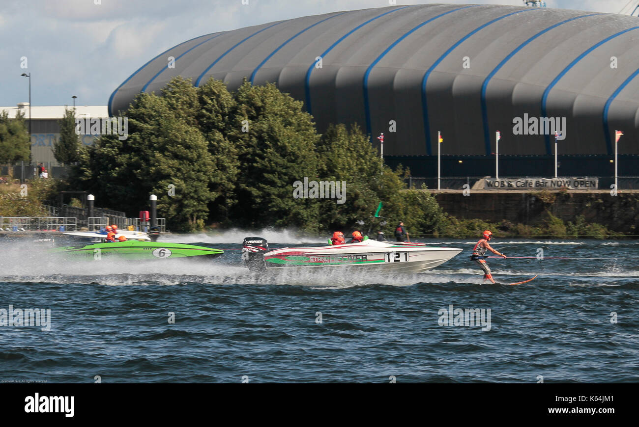 Cardiff, Regno Unito. 9 Sep, 2017. ntm 12 british national water ski racing tenutasi a Cardiff Bay, settembre 2017 credit: Graham lepre/alamy live news Foto Stock