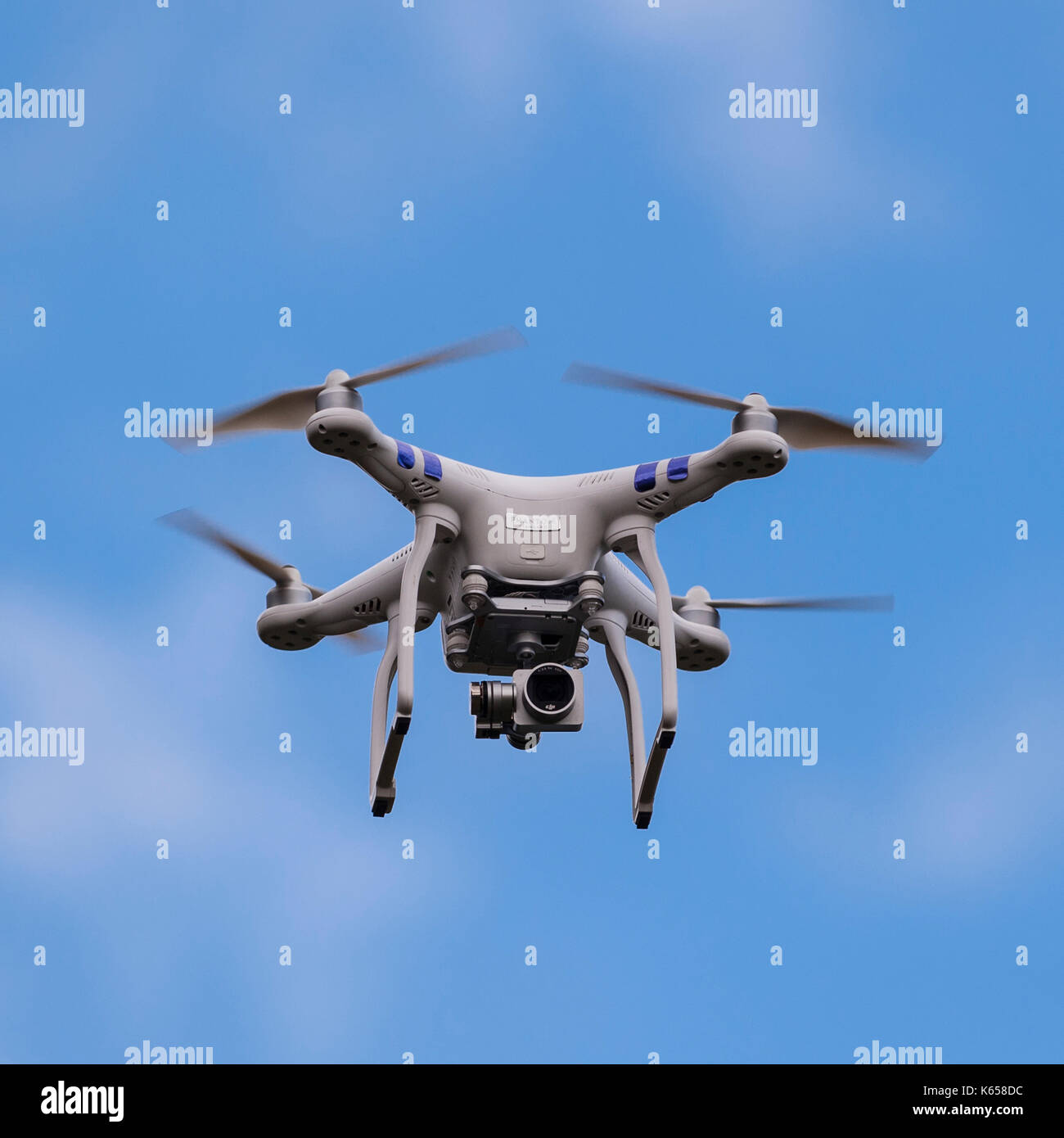 Un fantoccio drone mostra on board camera Foto Stock