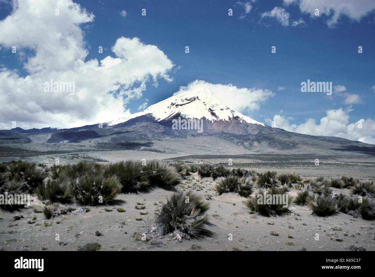 Vulcano Chimborazo, ecuador, altopiano, sud america, attualmente inattivo uno stratovulcano situato nella Cordillera occidental gamma delle Ande, hi Foto Stock