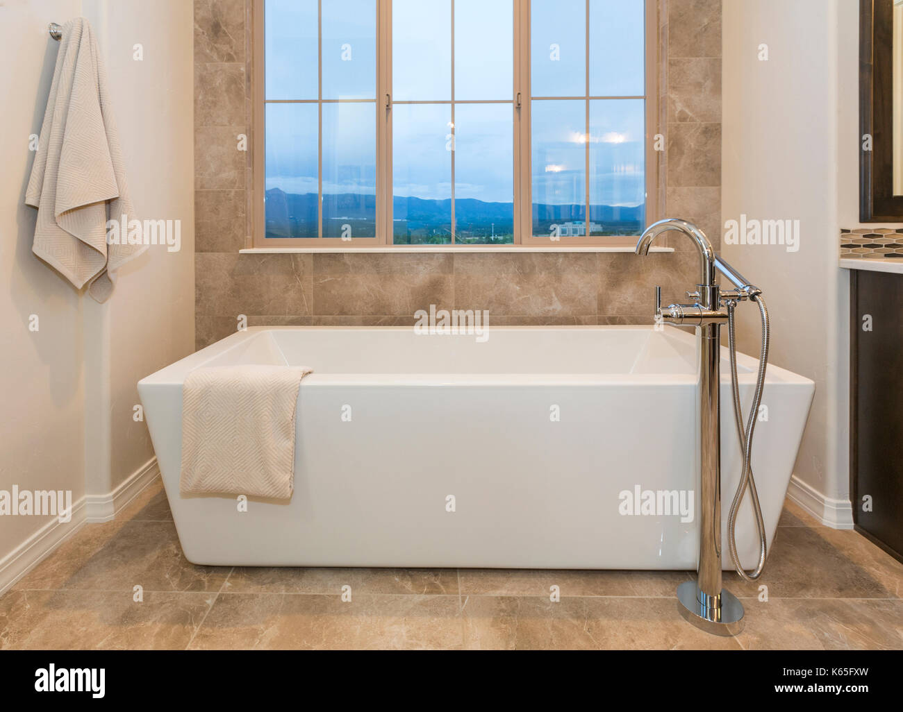 Moderna vasca da bagno Foto Stock