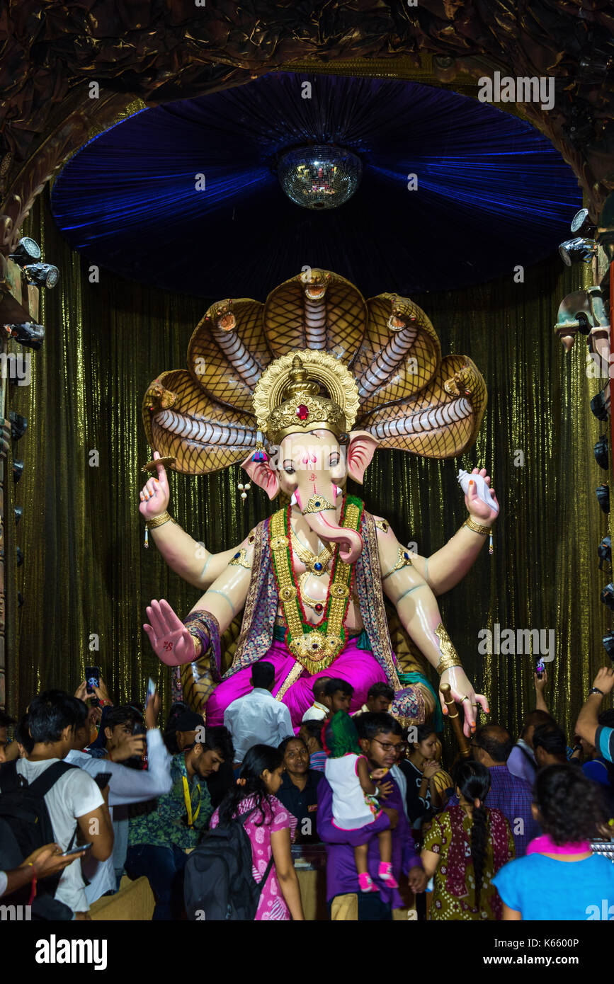 Ganesh Galli Mumbai Cha Raja 2017, Mumbai, India Foto Stock