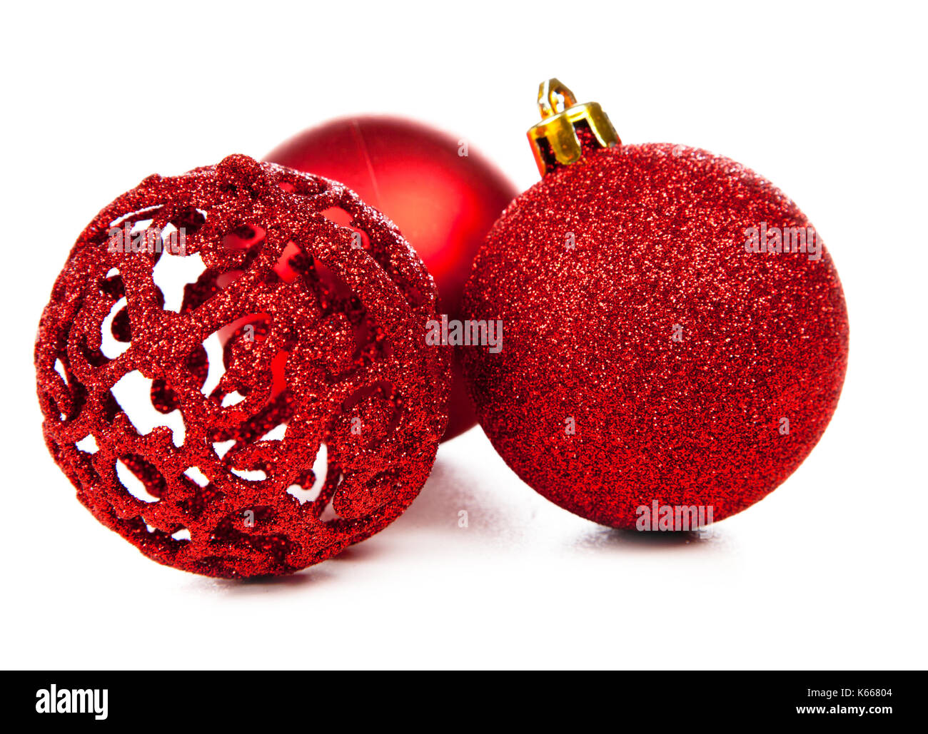 Isolato decorazioni di Natale Foto Stock