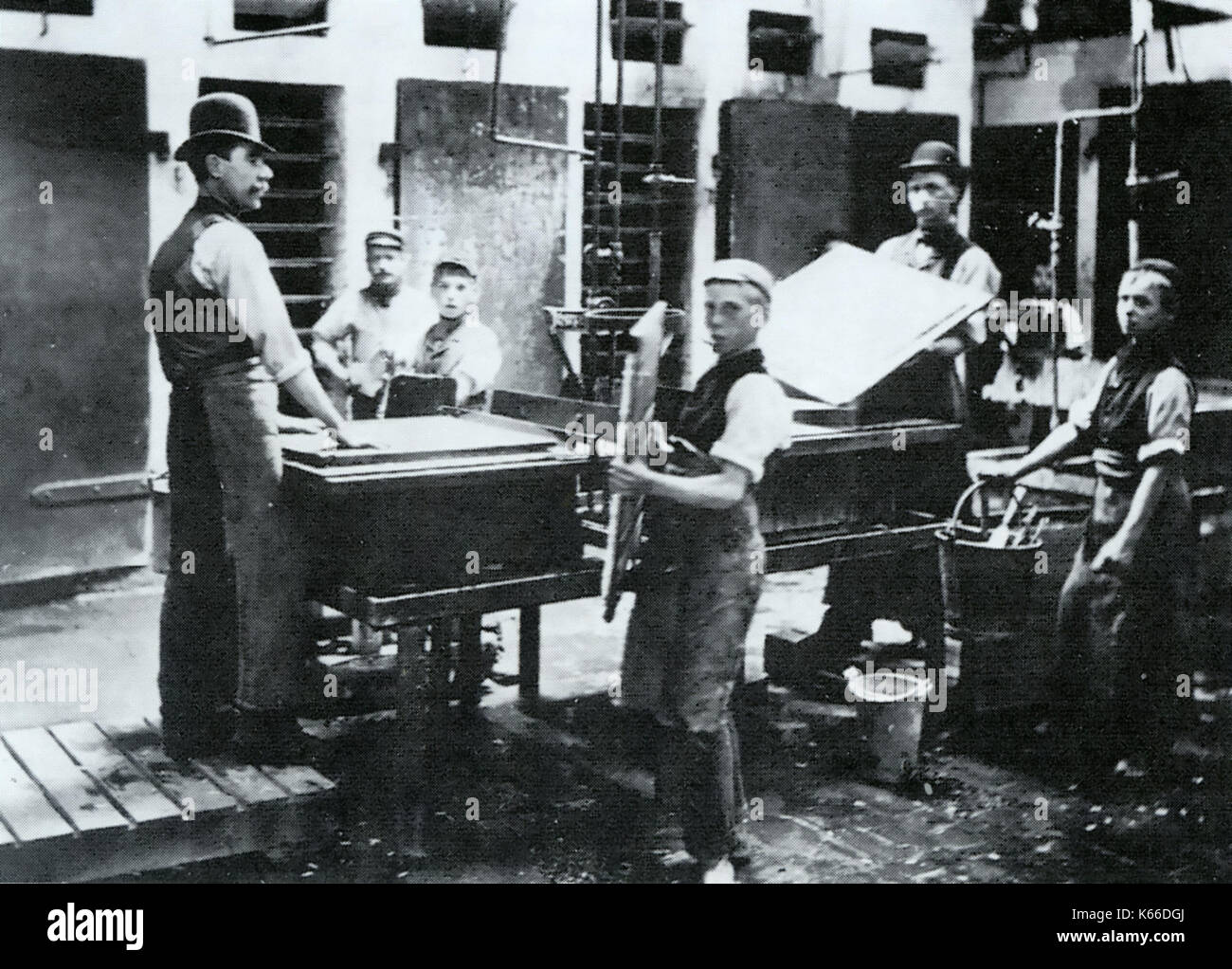 Bryant & BOW Match fabbrica di produzione nel sud-est di Londra circa 1875 Foto Stock