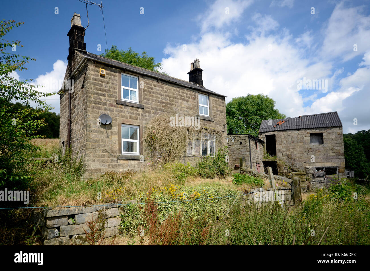 Derbyshire Farm House Foto Stock