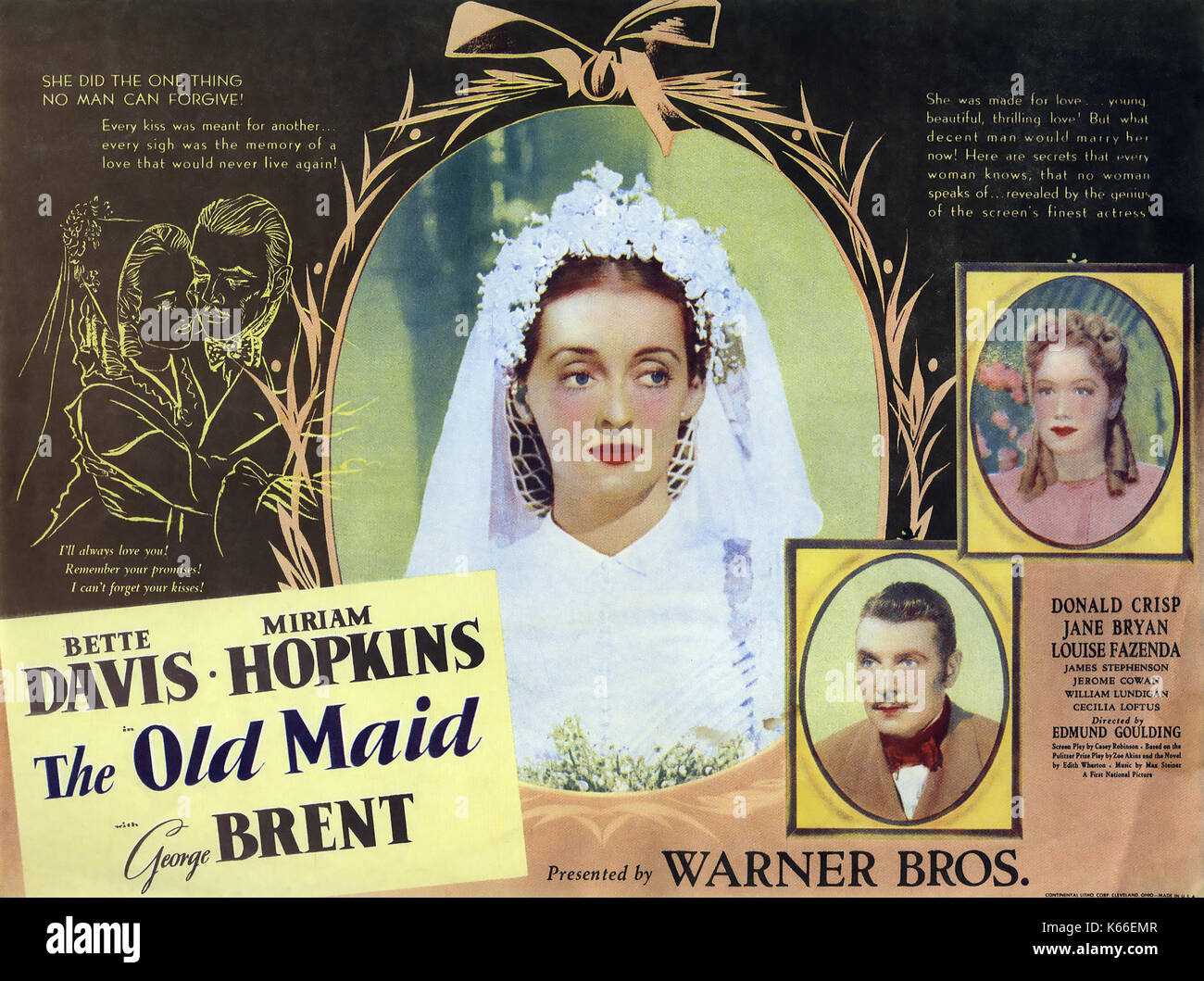 La vecchia cameriera 1939 Warner Bros film con Bette Davis Foto Stock