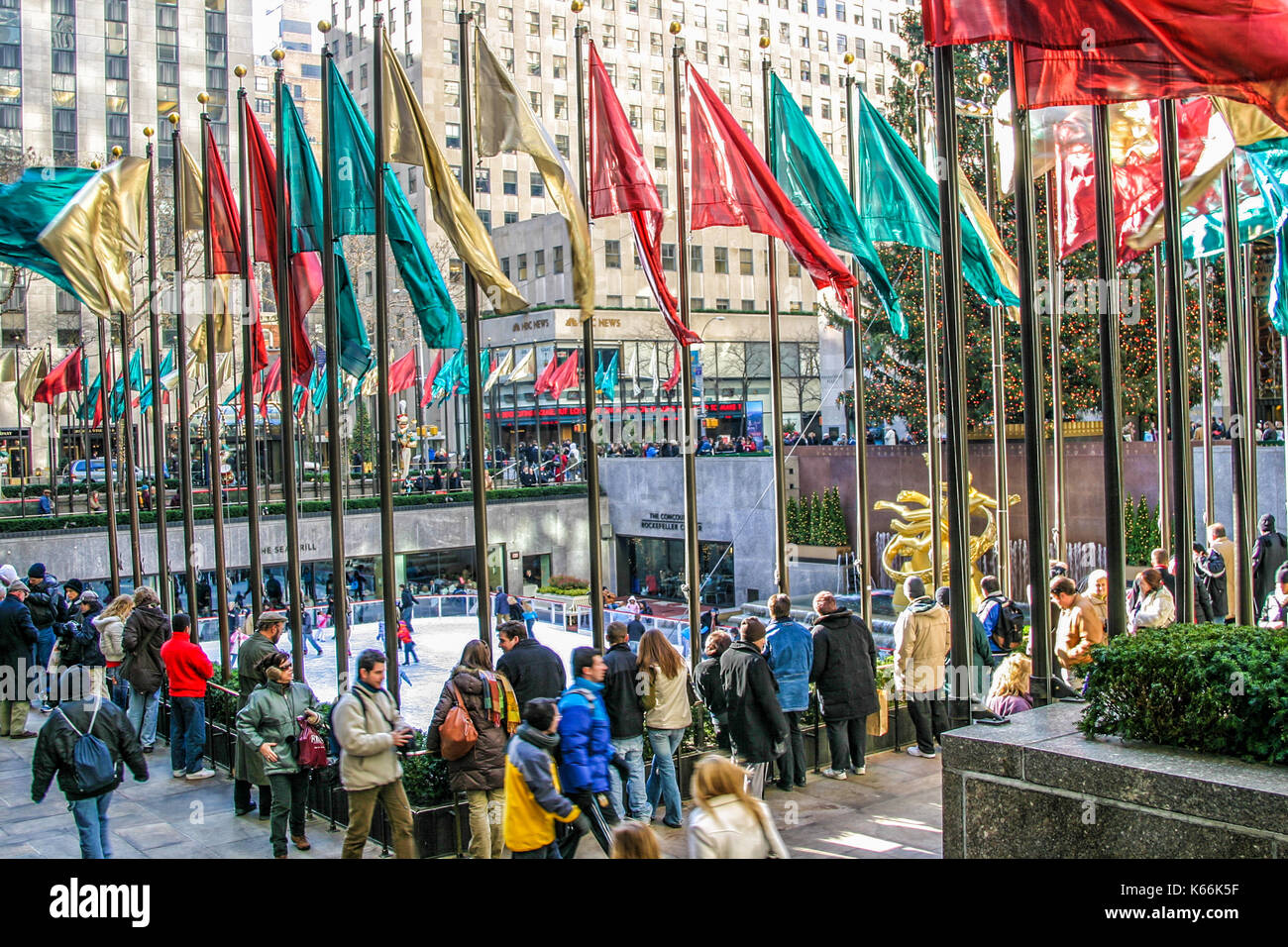 Il Rockefeller Center, Manhattan, New York - Dicembre 2005. Foto Stock
