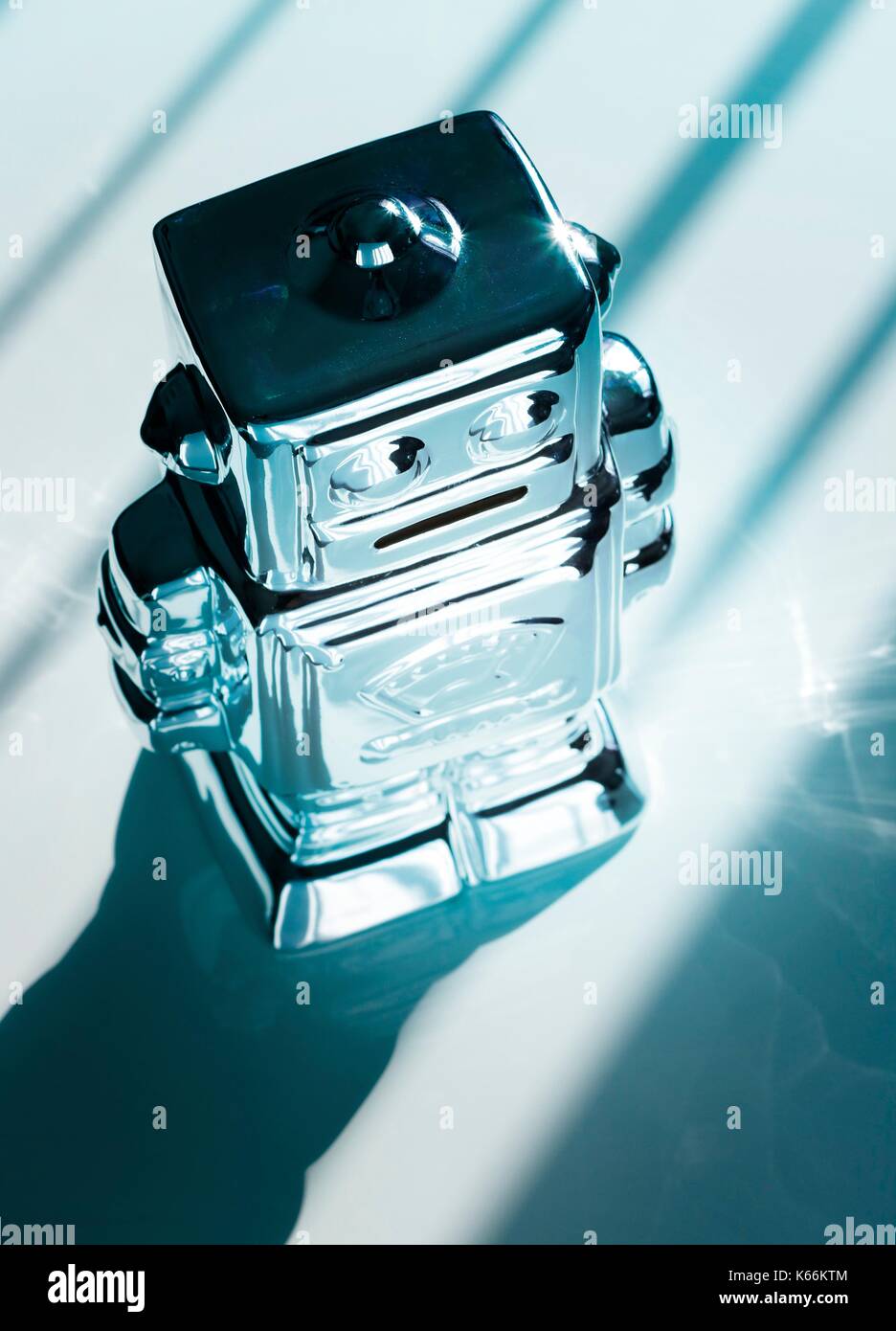 Robot retrò, illustrazione. Foto Stock