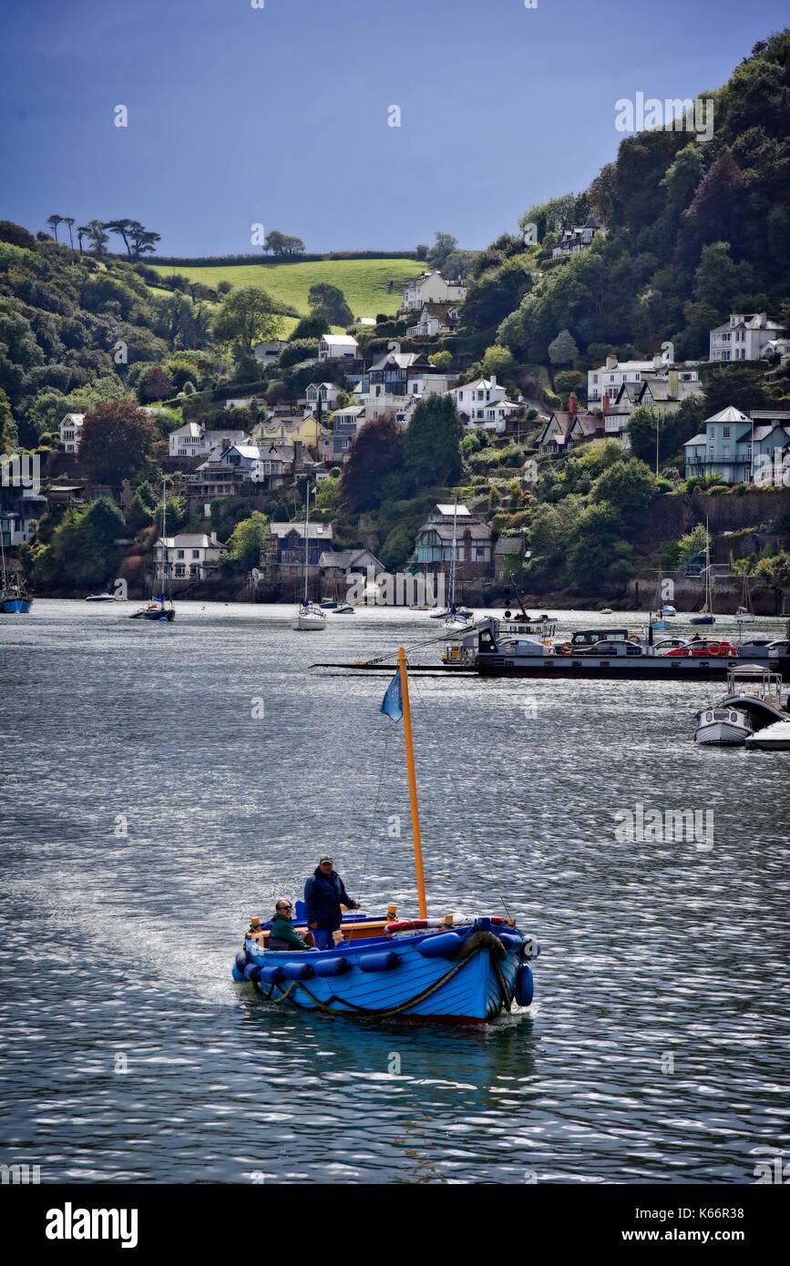 Dartmouth Devon England Regno Unito traghetto sul fiume Dart. Foto Stock