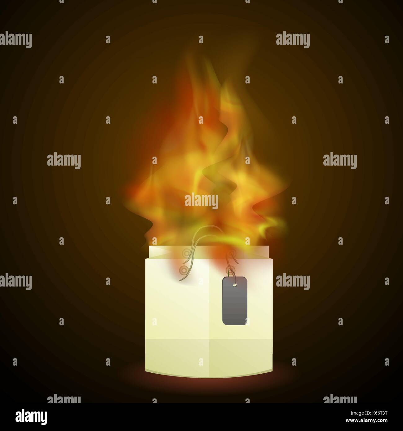 Carta di masterizzazione shopping bag Illustrazione Vettoriale