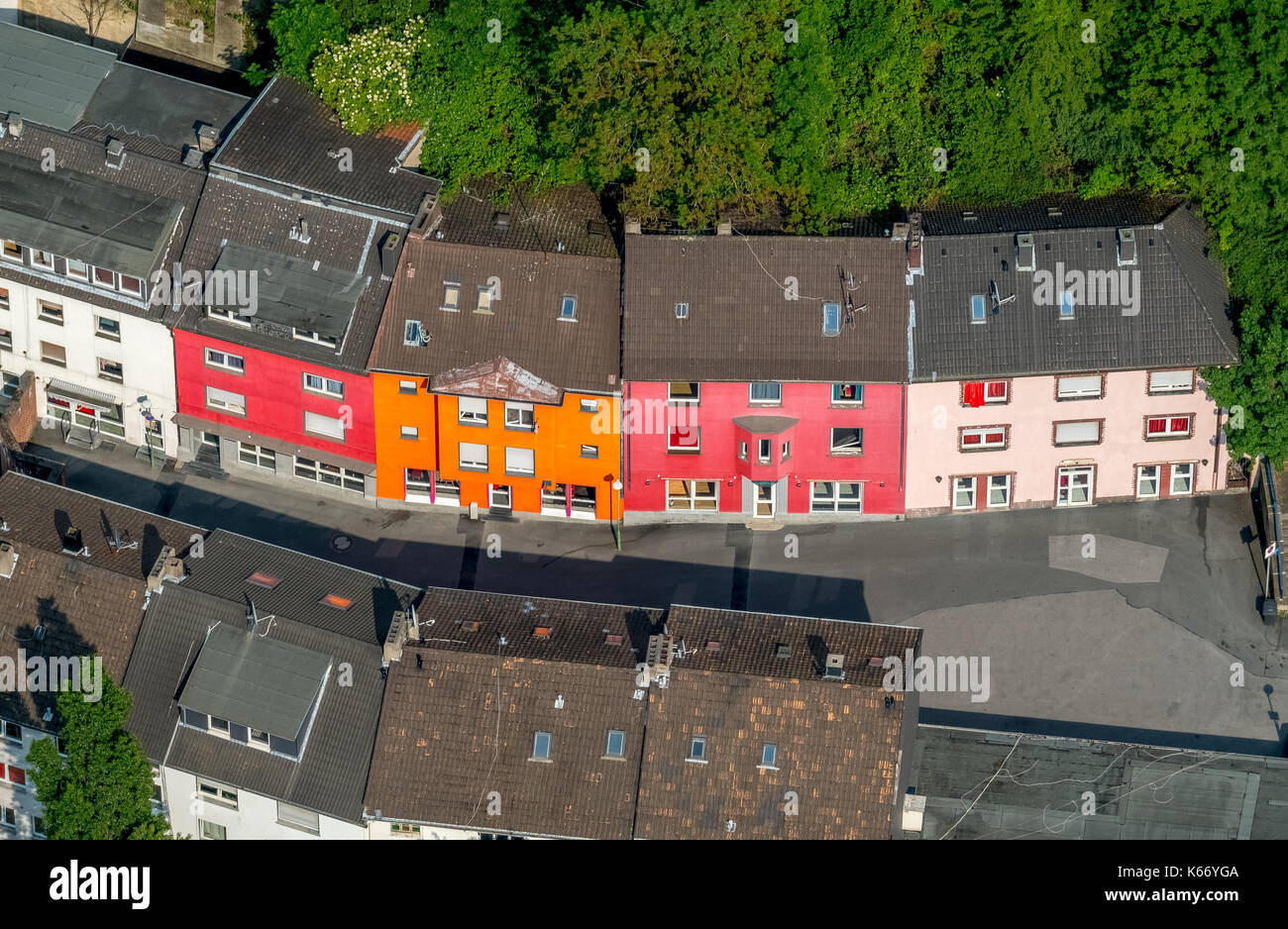 Via Düppenbecker, quartiere a luci rosse, modello, prostituzione, bordelli, Casa del piacere, Hagen, zona Ruhr, Nord Reno-Westfalia, Germania Europa, H Foto Stock