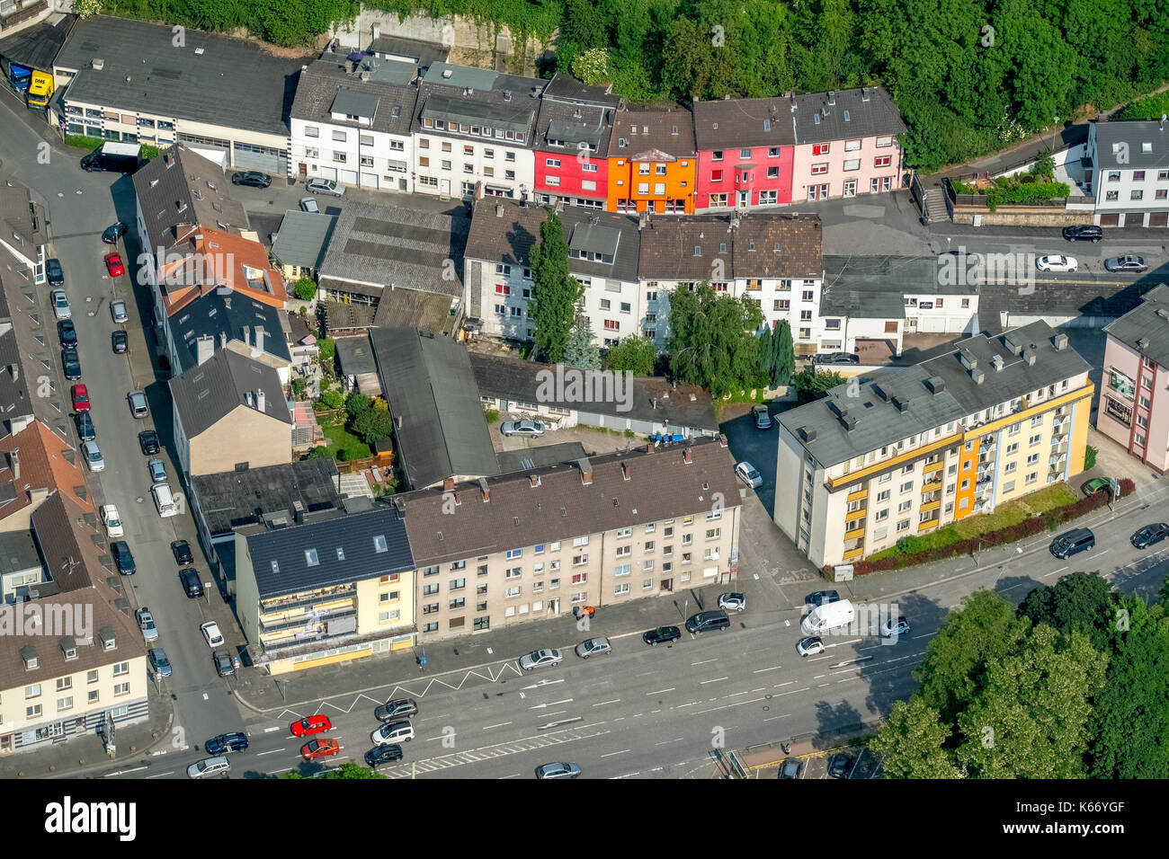 Via Düppenbecker, quartiere a luci rosse, modello, prostituzione, bordelli, Casa del piacere, Hagen, zona Ruhr, Nord Reno-Westfalia, Germania Europa, H Foto Stock