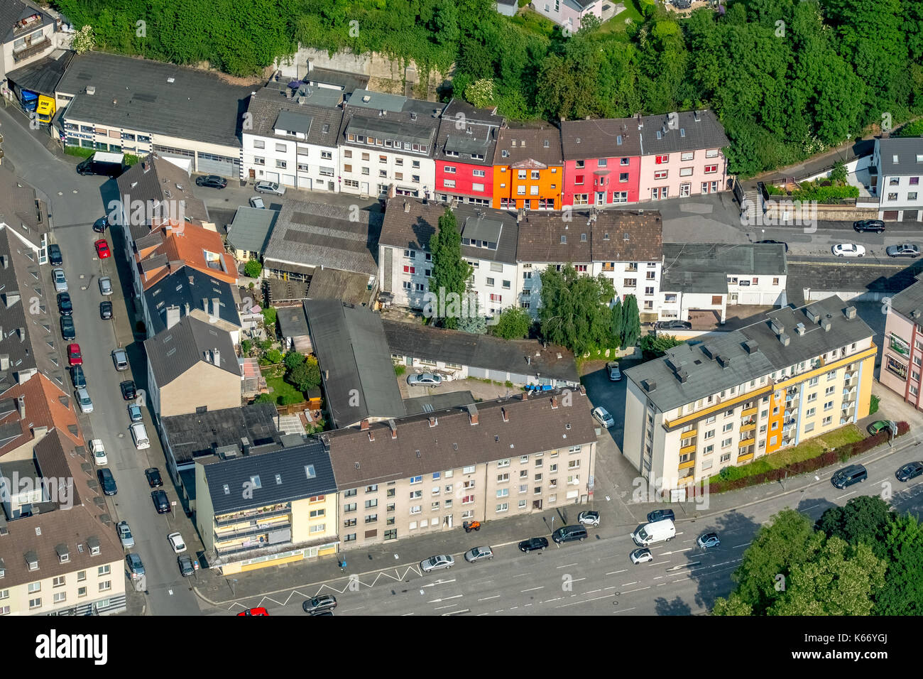 Via Düppenbecker, quartiere a luci rosse, modello, prostituzione, bordelli, Casa del piacere, Hagen, zona Ruhr, Nord Reno-Westfalia, Germania Europa, H Foto Stock