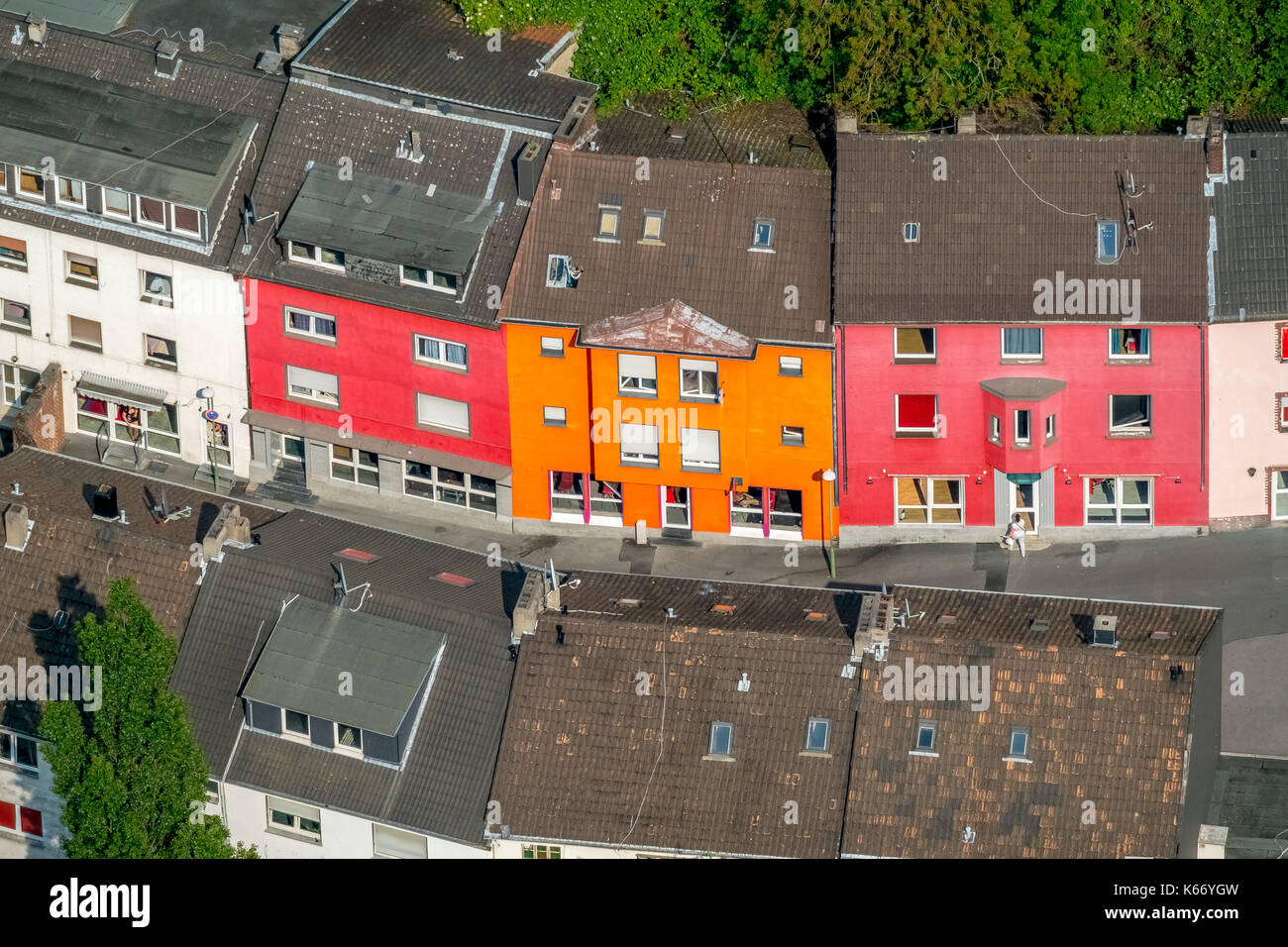 Via Düppenbecker, quartiere a luci rosse, modello, prostituzione, bordelli, Casa del piacere, Hagen, zona Ruhr, Nord Reno-Westfalia, Germania Europa, H Foto Stock
