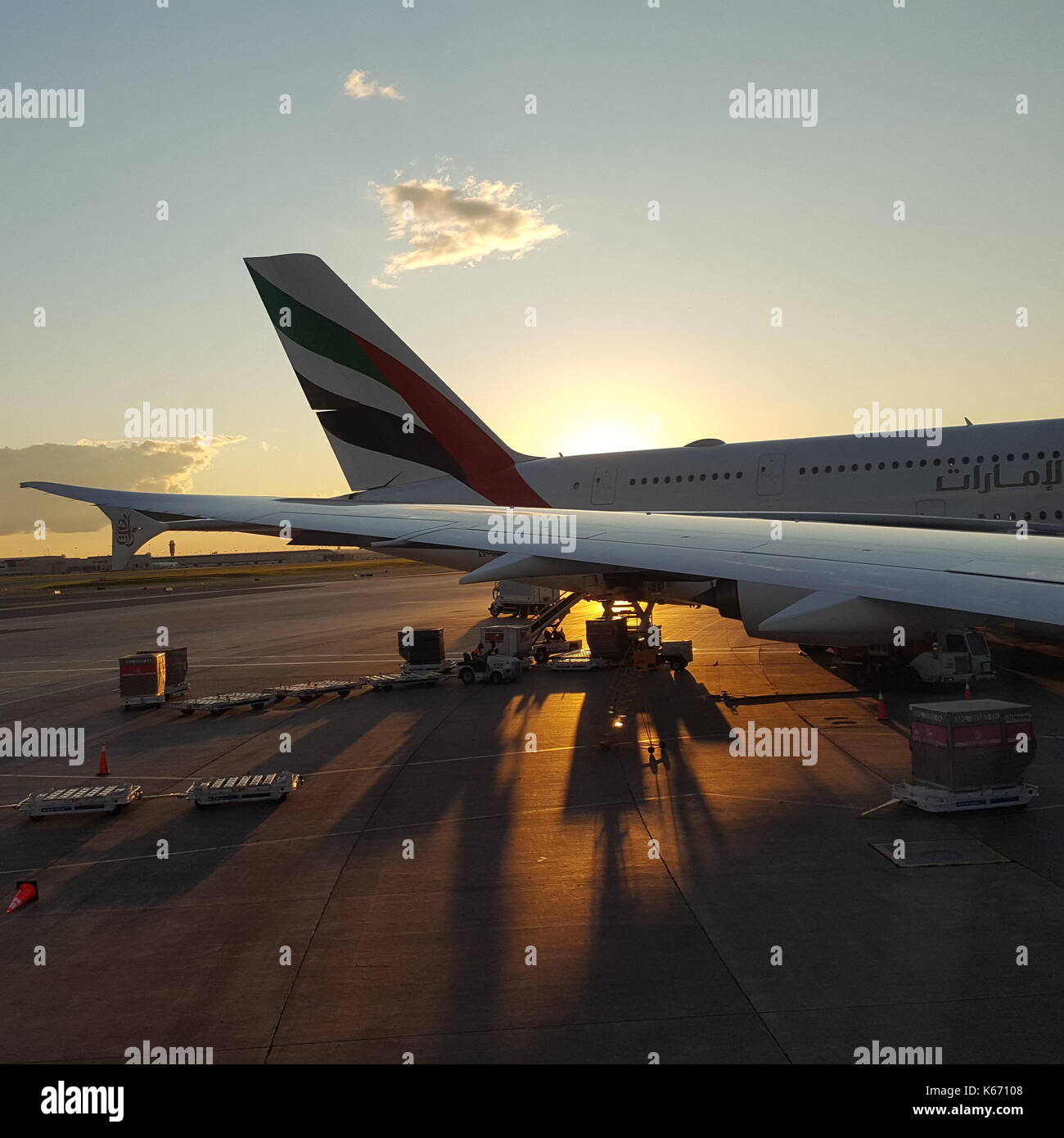 Aereo pronto al decollo Foto Stock