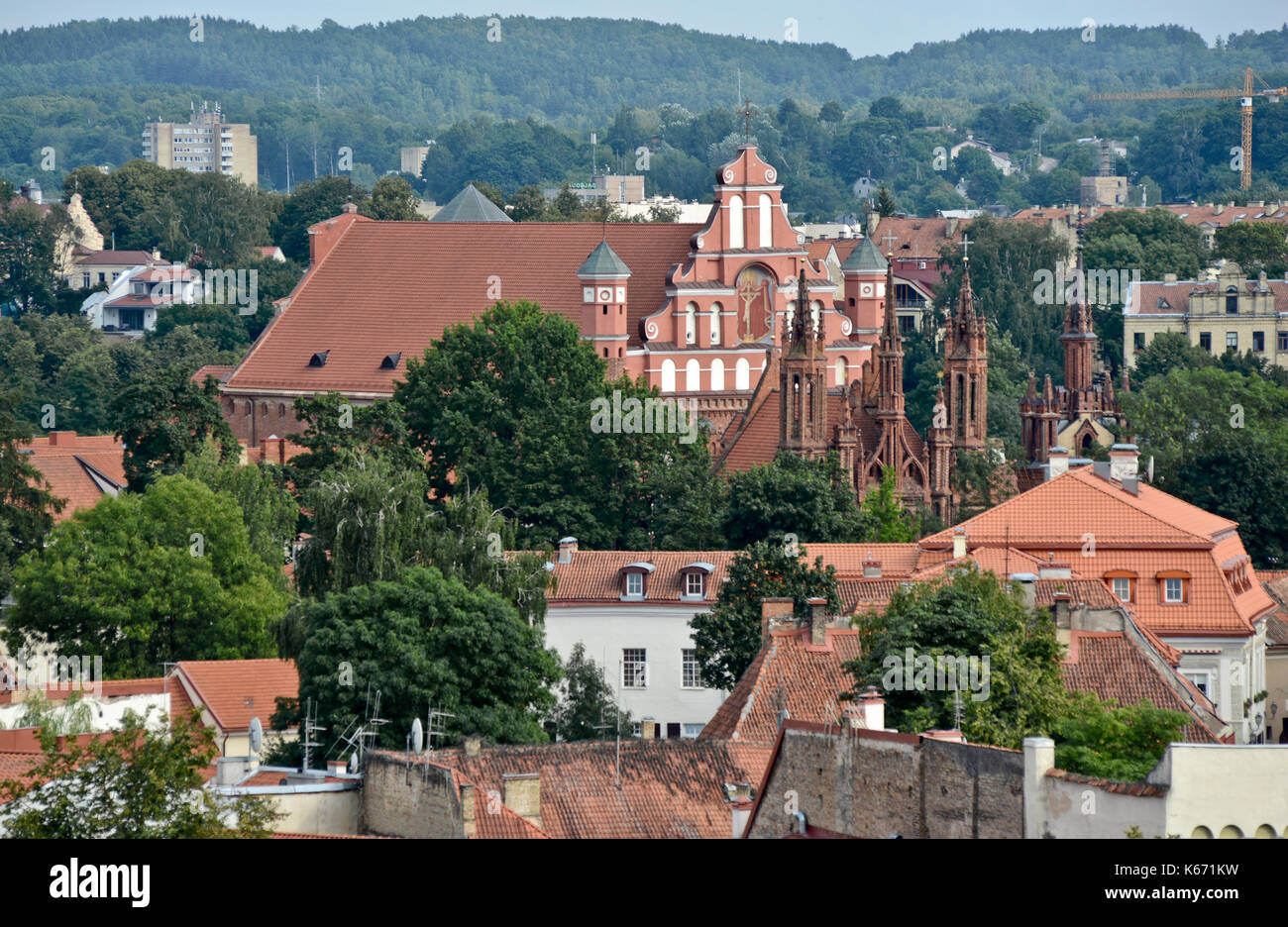 Chiesa di Sant'Anna, Vilnius, Lituania Foto Stock