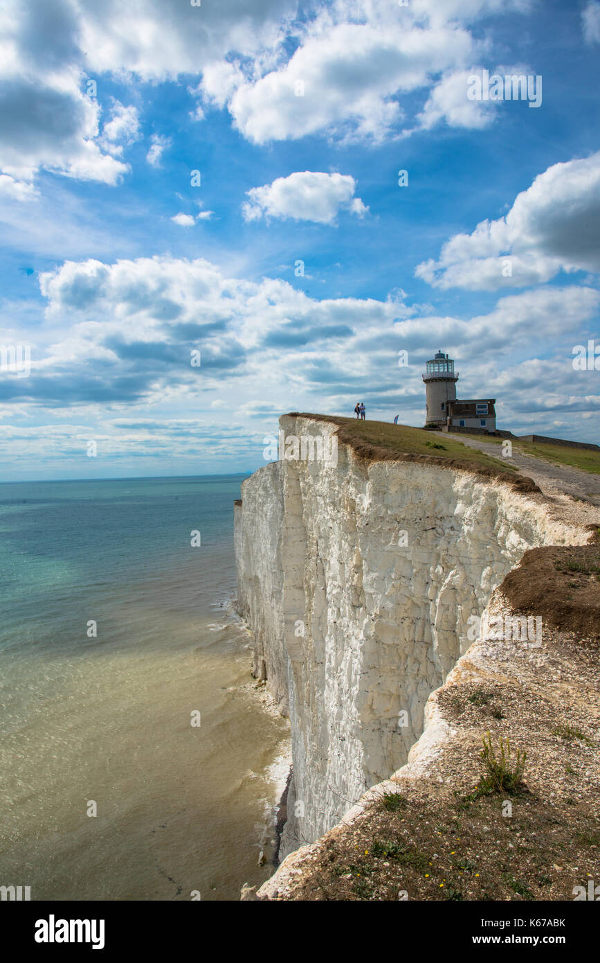 Cliff coast con sette sorelle nel Sussex, Inghilterra Foto Stock