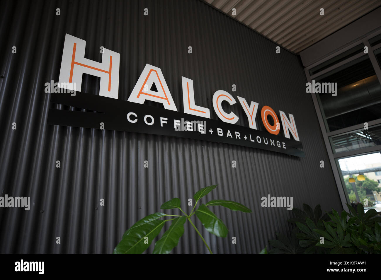The Halcyon coffee lounge bar sulla linea di faglia park di san diego Foto Stock