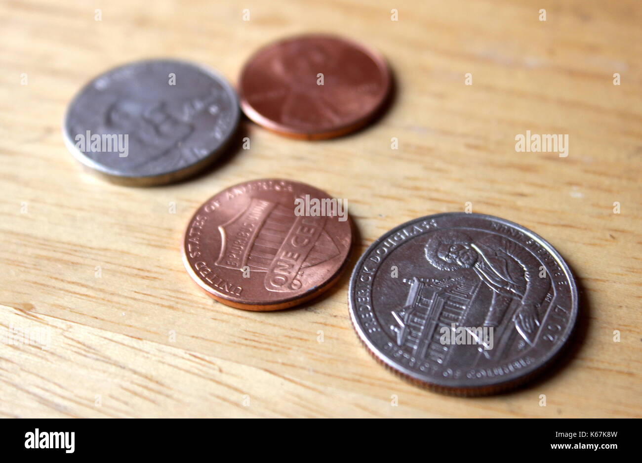 Ci contemporaneo delle monete in euro Foto Stock