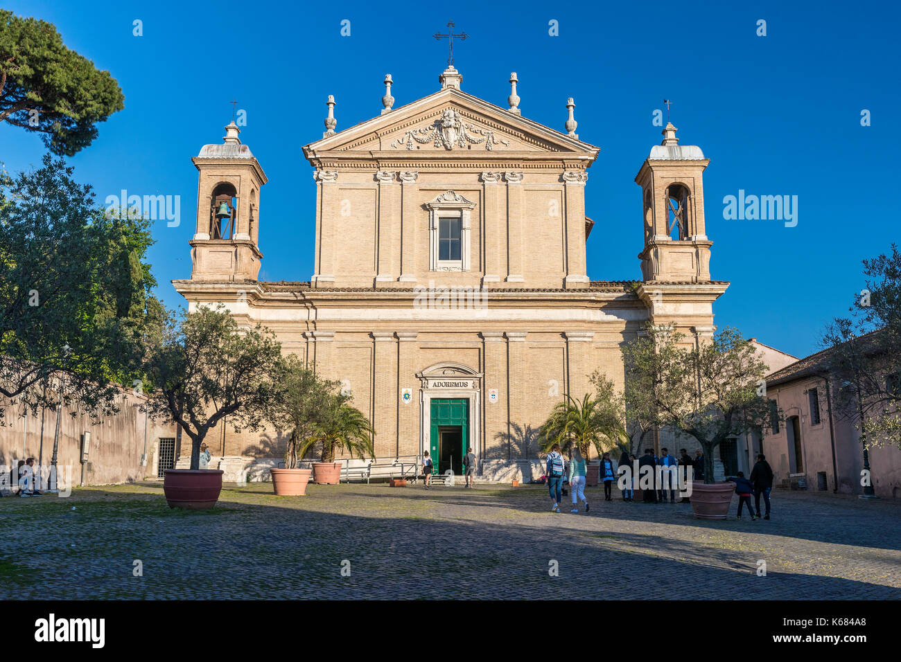 Basilica di Santa Anastasia al Palatino in Piazza di Sant'Anastasia, Roma, Lazio, Italia, Europa. Foto Stock