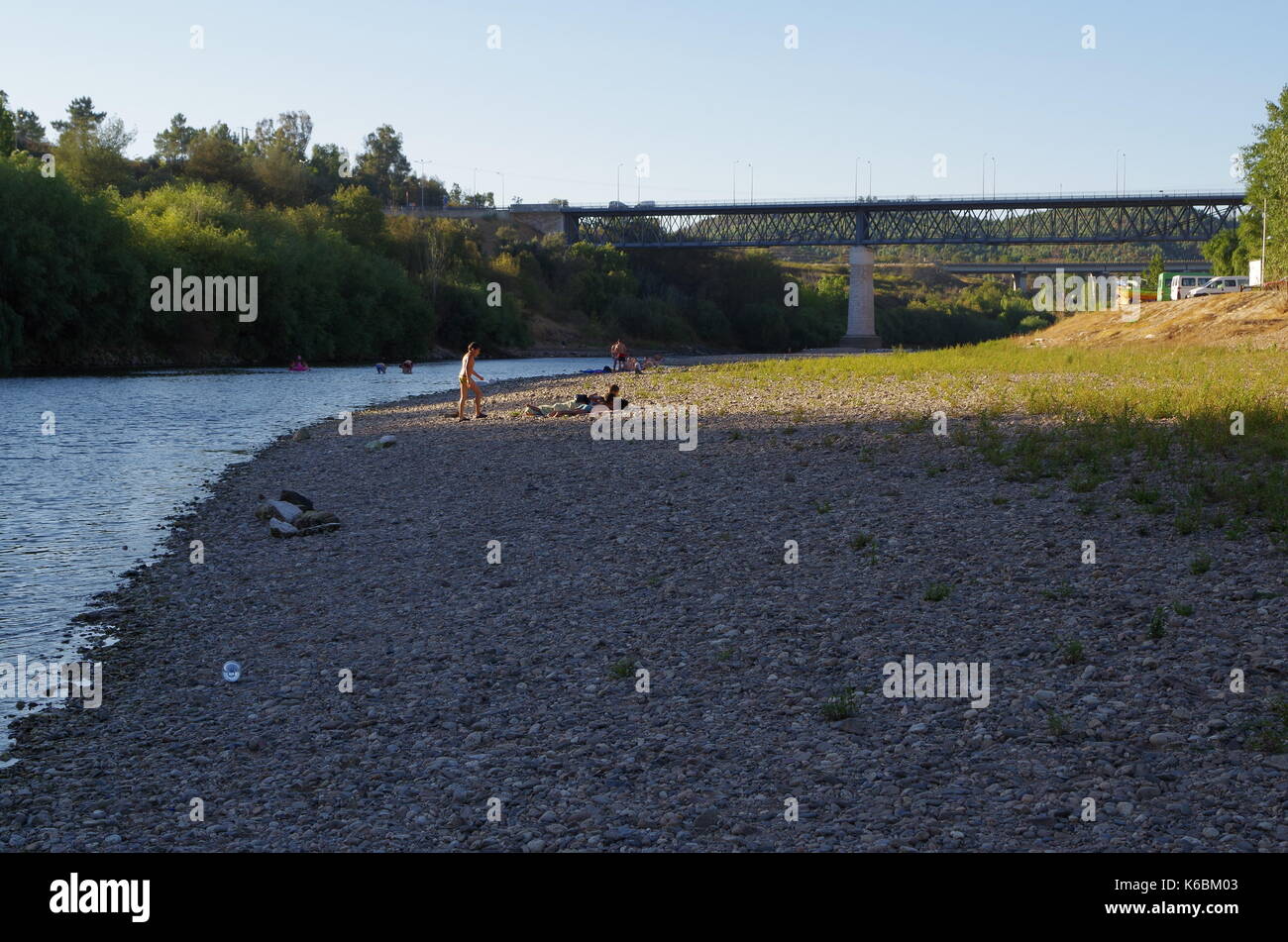 Le rive dei fiumi in constância. Portogallo Foto Stock