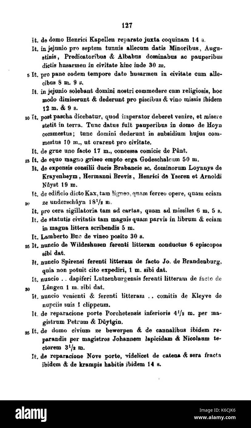 De Aachener Stadtrechnungen (Laurent) 140 Foto Stock