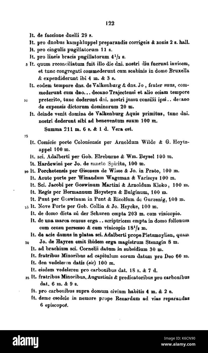 De Aachener Stadtrechnungen (Laurent) 135 Foto Stock