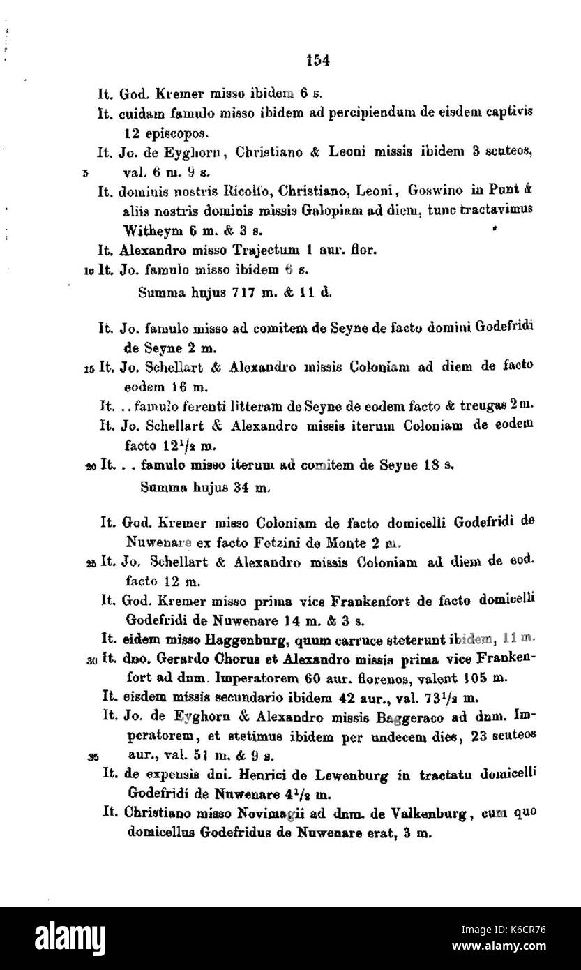 De Aachener Stadtrechnungen (Laurent) 167 Foto Stock