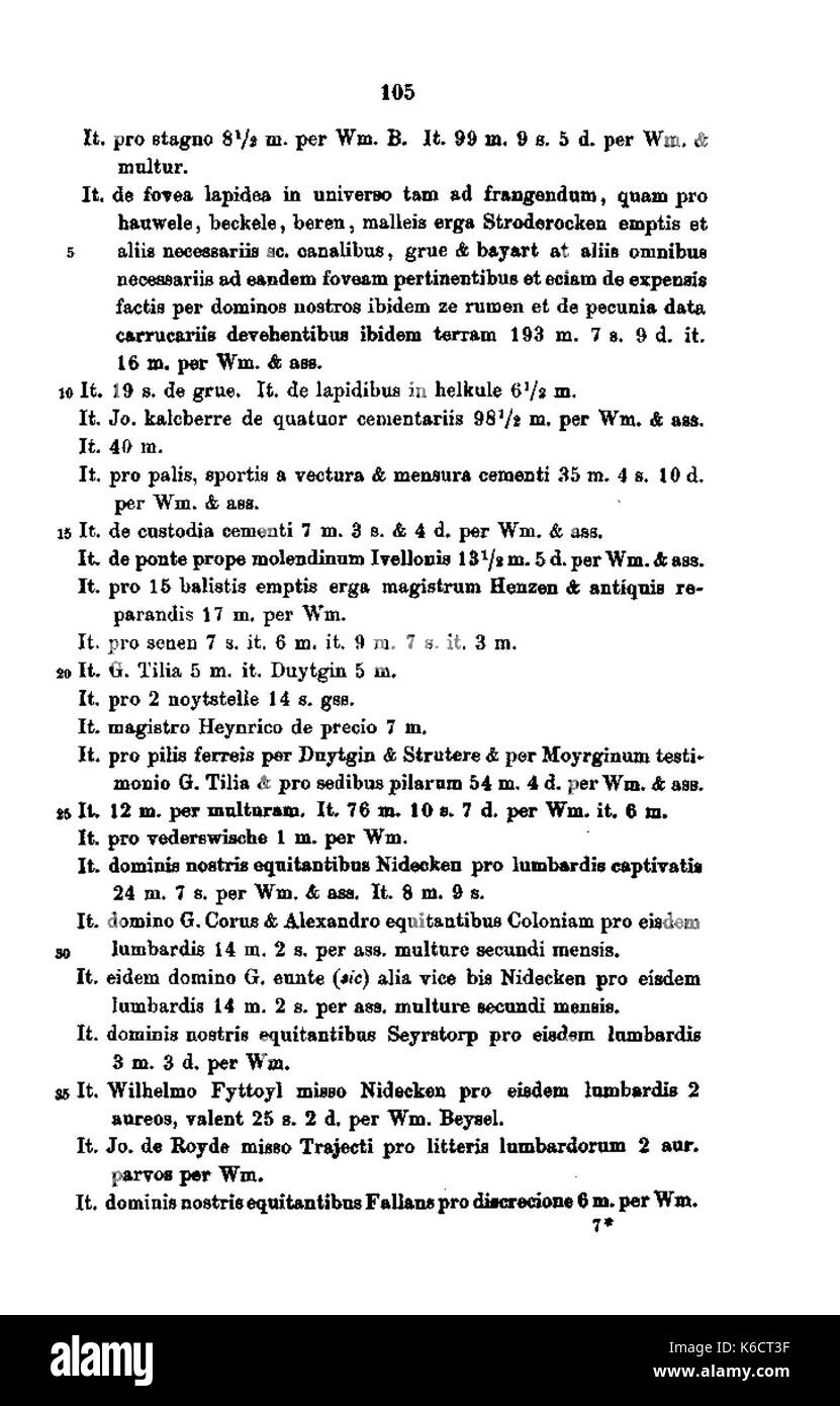 De Aachener Stadtrechnungen (Laurent) 118 Foto Stock