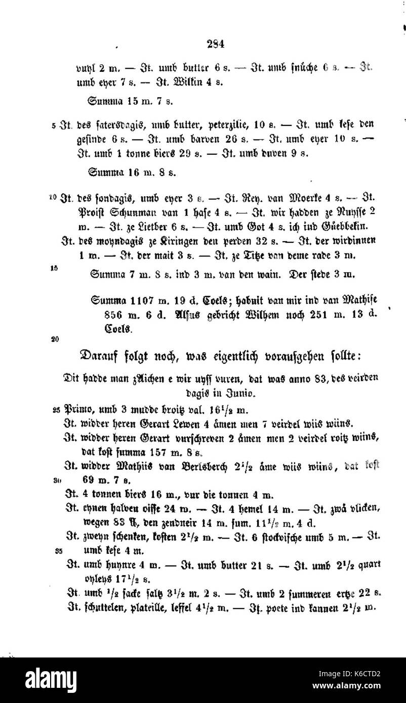 De Aachener Stadtrechnungen (Laurent) 297 Foto Stock