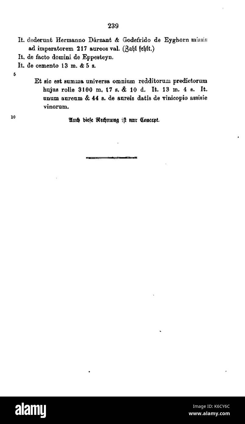 De Aachener Stadtrechnungen (Laurent) 252 Foto Stock