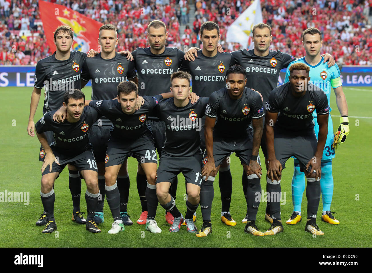 Lisbona, Portogallo. Xii Sep, 2017. Il cska moskva"s inicial team durante il SL Benfica v cska moskva - UEFA Champions League round uno corrispondono a Estadio da Luz il 12 settembre 2017 a Lisbona, Portogallo. ( Credito: bruno barros/alamy live news Foto Stock