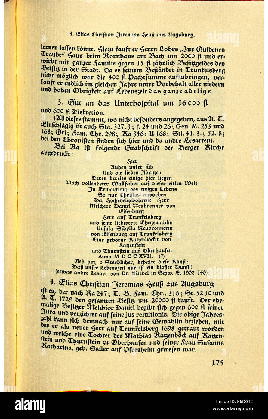 Die Geschichte der Herrschaft Eisenburg Ludwig Mayr 215 Foto Stock