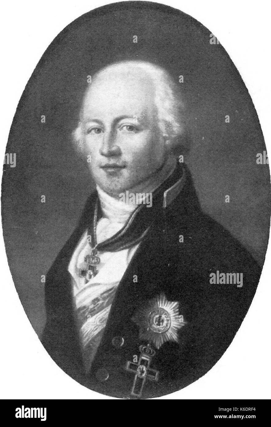 Doroteo Ludwig Christoph Graf von Keller 1757 1827, Stedten Foto Stock