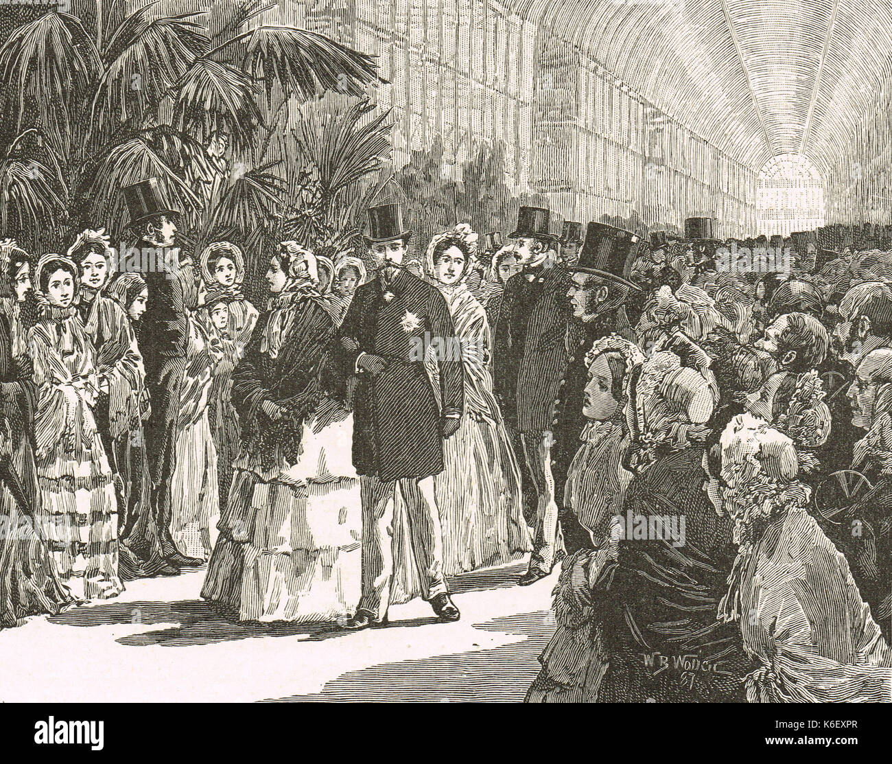 Napoleone III, il royal e imperial visita al Crystal palace, 20 aprile 1855 Foto Stock