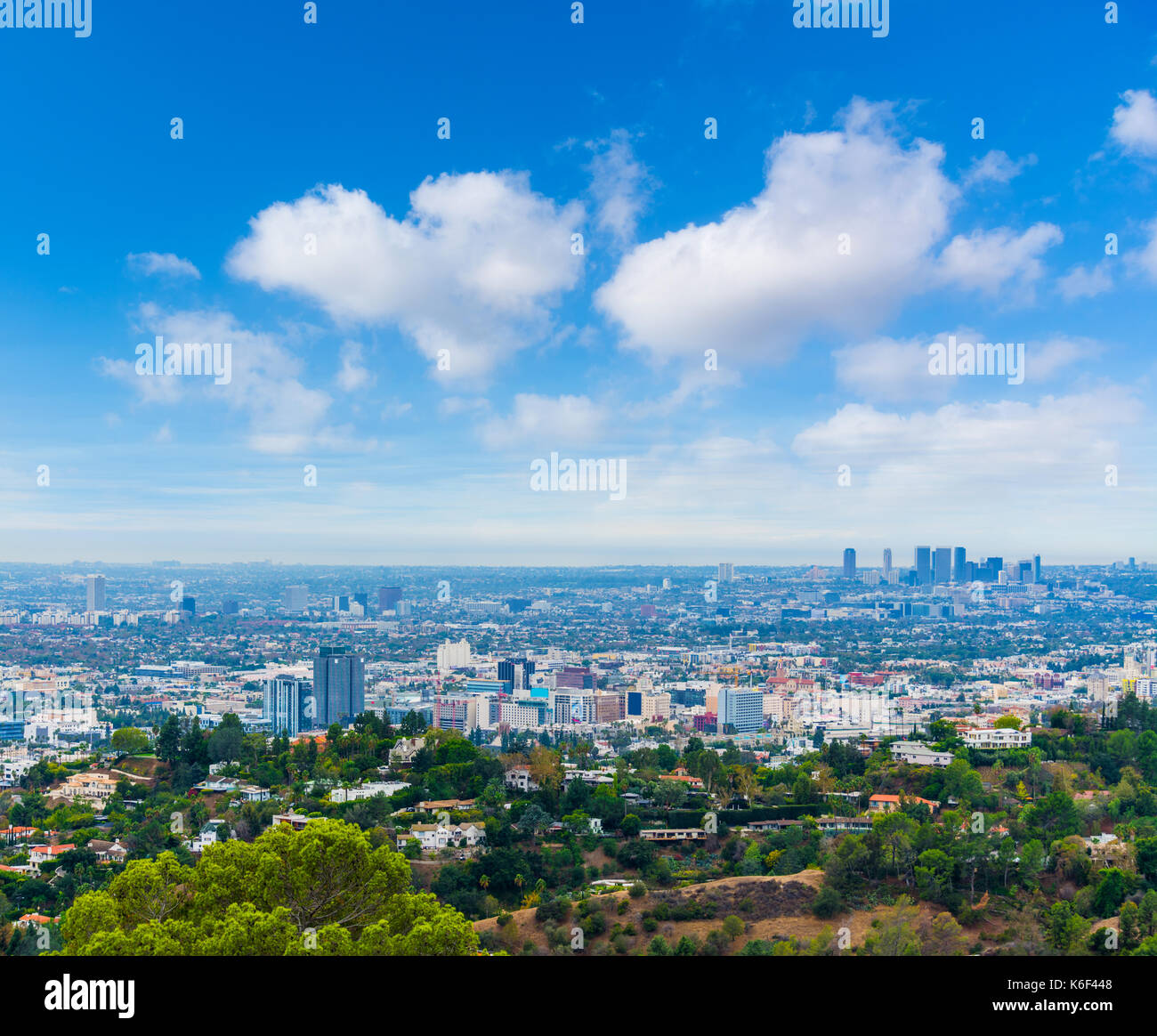 Nuvole sopra il Greater Los Angeles, California Foto Stock