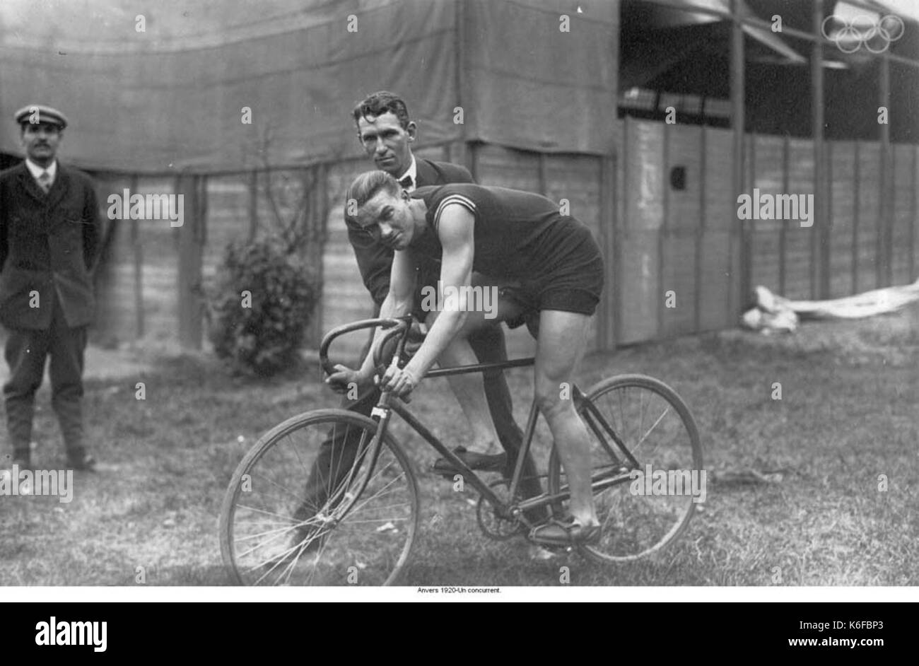 Ciclista al 1920 Olimpiadi di estate Foto Stock