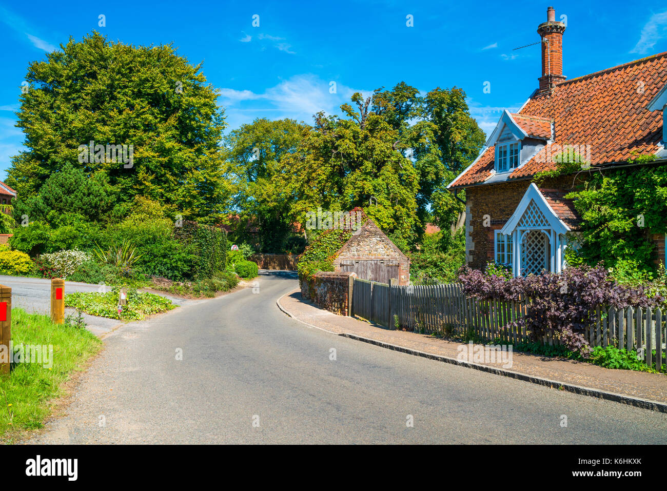 Castle Rising villaggio nella contea inglese di norfolk, Regno Unito Foto Stock