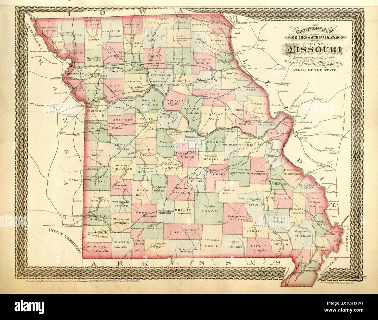 Campbell's nuovo atlante del Missouri BHL32557424 Foto Stock