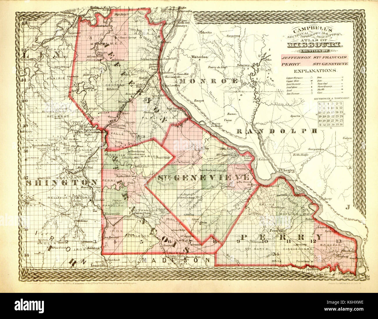 Campbell's nuovo atlante del Missouri BHL32557439 Foto Stock