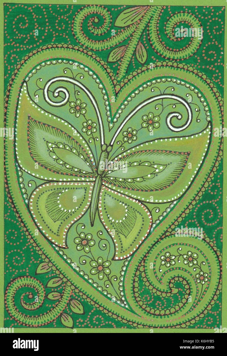 verde farfalla Illustrazione Vettoriale