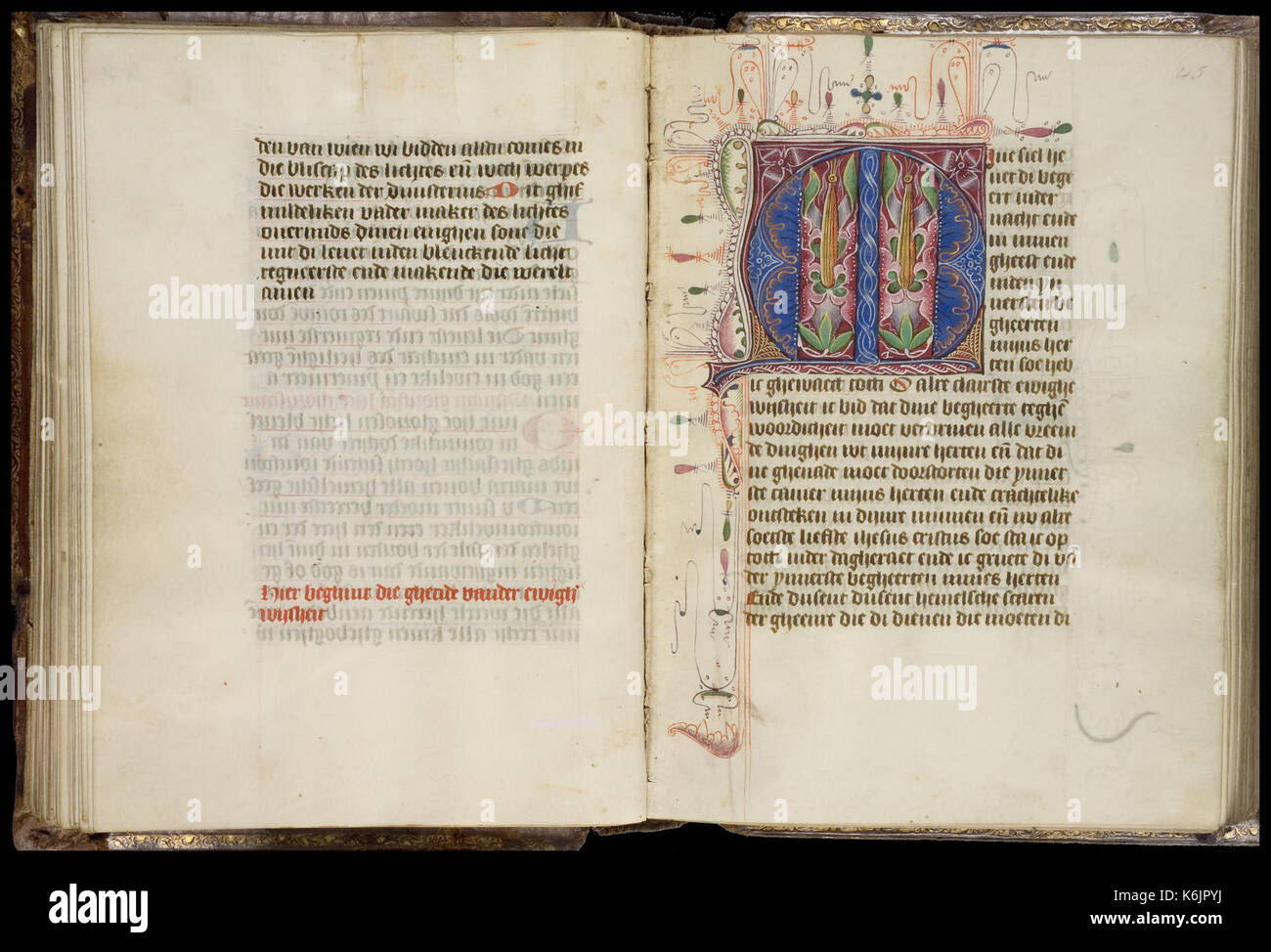 Bout Salterio ore KB 79 K 11 folio 044v (sinistra) e 045R (destra) Foto Stock