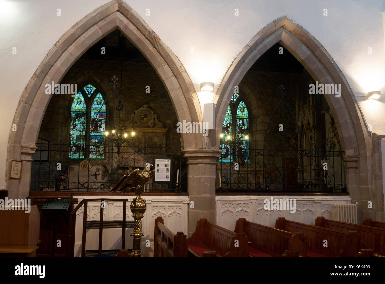 Una vista verso la cappella privata di San Bartolomeo è la Chiesa, Quorn, Leicestershire, England, Regno Unito Foto Stock